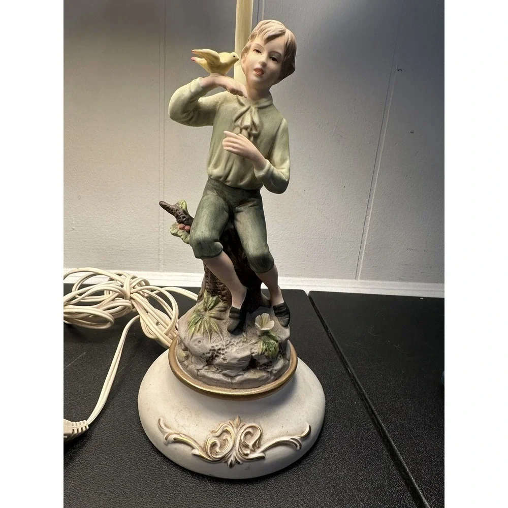 Lennile Ardelt Boy and Girl Porcelain Lamps‎ Pair